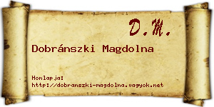 Dobránszki Magdolna névjegykártya